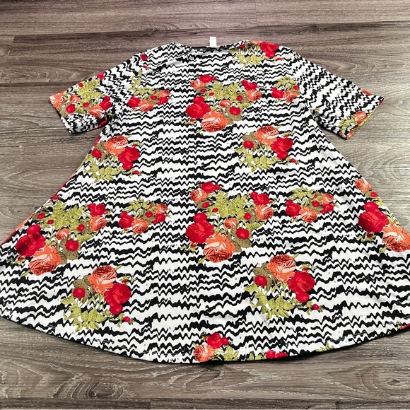 LulaRose Floral Chevron Dress - Picture 3 of 6